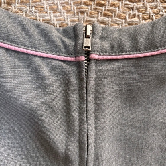 Bettie Page Las Vegas Grey Pink Wiggle Dress Vintage Style Pencil Sheath Small - Picture 3 of 7